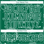 Custom Name and Number 3D Pattern Planets Baseball Jersey - Personalized Kelly Green and White Design Personalized Kelly