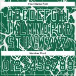 Personalized 3D Tiger Pattern Green Varsity Jacket with Custom Name & Number - Bomber Full-Snap Design Personalized Kelly