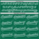 Personalized Authentic Throwback Baseball Jersey in Kelly Green and White Personalized Kelly Green White Authentic Throwback