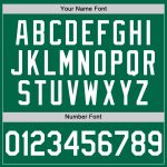 Custom Name and Number Authentic Baseball Jersey in Kelly Green and White - Personalized Throwback Style Personalized Kelly