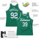 Custom Name and Number Authentic Throwback Basketball Jersey in Kelly Green and White - Personalized Team Gear Personalized