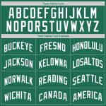 Custom Team Name & Number Kelly Green Authentic Rib-Knit Baseball Jersey Shirt - Personalized Throwback Style Personalized