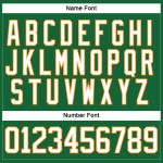 Custom Name and Number Hockey Jersey in Kelly Green and White-Bay Orange - Personalized Team Gear Personalized Kelly Green