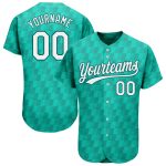 Custom 3D Pattern Baseball Jersey with Personalized Name & Number - Kelly Green, White, Black Design Personalized Kelly Green