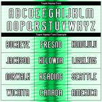 Custom Team Volleyball Jersey - Personalized Kelly Green Black White Abstract Lines with Name & Number Personalized Kelly