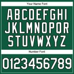Personalized Authentic Baseball Jersey in Kelly Green and White-Black Personalized Kelly Green White-Black Authentic Baseball