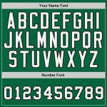 Custom Name & Number Authentic Baseball Jersey - Personalized Kelly Green White-Black Design Personalized Kelly Green White-Black