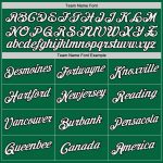Custom Name & Number Authentic Baseball Jersey - Personalized Kelly Green White-Black Design Personalized Kelly Green White-Black