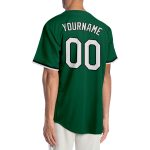 Personalized Authentic Baseball Jersey in Kelly Green and White-Black Personalized Kelly Green White-Black Authentic Baseball