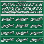 Custom Name Number Baseball Jersey - Authentic Fade Kelly Green White Black Fashion Team Jersey Personalized Kelly Green