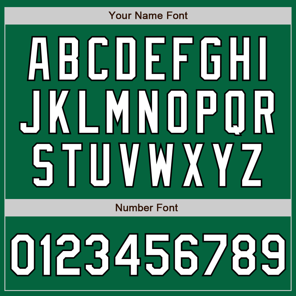 Personalized Kelly Green White-Black Authentic Raglan Sleeves Baseball Jersey Team Custom Name and Number Custom Name and Number Baseball Jersey - Kelly Green White-Black Authentic Raglan Sleeves Design Personalized Kelly Green - Image 5