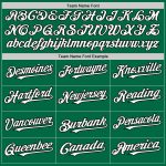 Personalized Authentic Baseball Jersey in Kelly Green, White and Black, Sleeveless Style Personalized Kelly Green White-Black