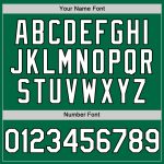 Personalized Authentic Baseball Jersey in Kelly Green, White and Black, Sleeveless Style Personalized Kelly Green White-Black