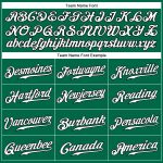 Custom Team Name Number Authentic Sleeveless Baseball Jersey Kelly Green White Black Personalized Kelly Green White-Black