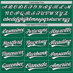 Custom Name and Number Authentic Baseball Jersey - Kelly Green White-Black Throwback Team Design Personalized Kelly Green