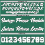 Custom Name and Number Authentic Basketball Shorts - Kelly Green White-Black Throwback Design Personalized Kelly Green White-Black