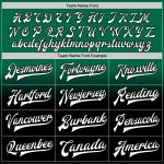 Custom Team Name Number Kelly Green White Black Varsity Bomber Full-Snap Fade Fashion Jacket Personalized Kelly Green White-Black