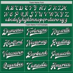 Custom Team Name Number Kelly Green and Black Two Tone Bomber Full-Snap Varsity Letterman Jacket Personalized Kelly Green
