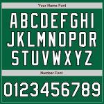 Custom Team Name Number Kelly Green and Black Two Tone Bomber Full-Snap Varsity Letterman Jacket Personalized Kelly Green