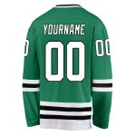 Custom Name and Number Hockey Jersey in Kelly Green, White, and Black - Personalized Team Gear Personalized Kelly Green White-Black