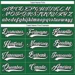Custom Hockey Jersey with Personalized Name and Number, Kelly Green and White-Black Lace Neck Design Personalized Kelly Green