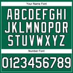 Custom Team Name Number Performance T-Shirt Kelly Green White-Black Personalized Personalized Kelly Green White-Black Performance