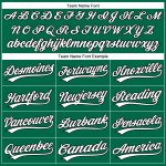Custom Team Name Number Performance Golf Polo Shirt Kelly Green White Black Personalized Kelly Green White-Black Performance