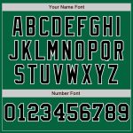 Custom Team Baseball Jersey with Personalized Name & Number - Kelly Green White-Black Pinstripe Authentic Split Design Personalized