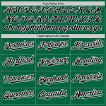 Custom Team Baseball Jersey with Personalized Name & Number - Kelly Green White-Black Pinstripe Authentic Split Design Personalized