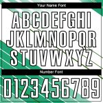 Custom Name Number Soccer Jersey Uniform in Kelly Green and White-Black, Personalized Team Apparel Personalized Kelly Green