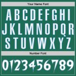 Custom Name and Number Personalized Authentic Basketball Jersey in Kelly Green and White-Blue Throwback Style Personalized