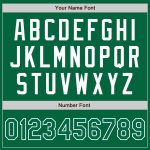 Personalized Kelly Green Varsity Letterman Jacket Full-Snap Bomber Personalized Kelly Green White Bomber Full-Snap Varsity