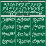 Custom Name Number Two Tone Bomber Jacket Kelly Green and White Varsity Letterman Full-Snap Personalized Kelly Green White