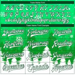 Custom Name Number Kelly Green White Christmas 3D Varsity Letterman Bomber Jacket - Personalized Team Full-Snap Jacket Personalized
