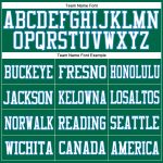 Custom Name and Number Mesh Football Jersey in Kelly Green and Electric Blue - Authentic Team Sports Apparel Personalized