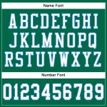 Custom Name and Number Mesh Football Jersey in Kelly Green and Electric Blue - Authentic Team Sports Apparel Personalized