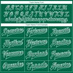 Custom Name and Number 3D Pattern Bomber Jacket for Team - Personalized Kelly Green and White Flying Bird Sleeves Varsity Letterman