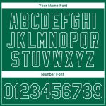 Custom Name and Number 3D Pattern Bomber Jacket for Team - Personalized Kelly Green and White Flying Bird Sleeves Varsity Letterman