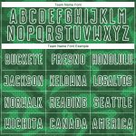 Personalized Soccer Uniform Jersey in Kelly Green with White Geometric Shapes Sublimation Design Personalized Kelly Green