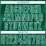 Custom Soccer Jersey with Name and Number - Personalized Kelly Green White Geometric Shapes Design Personalized Kelly Green