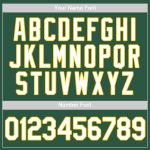 Custom Name and Number Authentic Baseball Jersey in Kelly Green White-Gold - Personalized Team Apparel Personalized Kelly