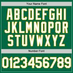 Personalized Authentic Sleeveless Baseball Jersey in Kelly Green White-Gold Personalized Kelly Green White-Gold Authentic
