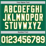Custom Name Number Authentic Throwback Baseball Jersey - Personalized Kelly Green White-Gold Personalized Kelly Green White-Gold