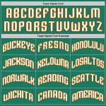 Custom Personalized Throwback Basketball Jersey - Kelly Green White-Gold with Name & Number - Authentic Team Style Personalized