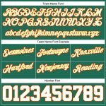 Custom Name and Number Authentic Throwback Basketball Shorts in Kelly Green and White-Gold Personalized Kelly Green White-Gold