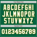 Custom Team Name and Number Authentic Two Tone Baseball Jersey - Personalized Kelly Green White-Gold Personalized Kelly Green