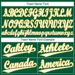 Custom Name Number Baseball Jersey in Kelly Green White-Gold - Personalized Team Apparel Personalized Kelly Green White-Gold