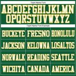 Custom Name Number Authentic Football Jersey in Kelly Green White Gold Mesh Personalized Kelly Green White-Gold Mesh Authentic