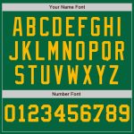 Custom Name and Number Personalized Baseball Jersey - Kelly Green White-Gold Pinstripe Authentic Split Fashion Personalized
