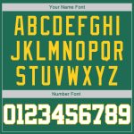 Custom Basketball Jersey with Personalized Name and Number - Kelly Green White Gold Round Neck Rib-Knit Personalized Kelly